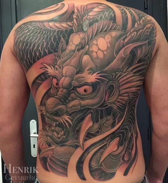 200+ hình xăm đầu rồng bích lưng, kín bụng cực chất - Genztattoo