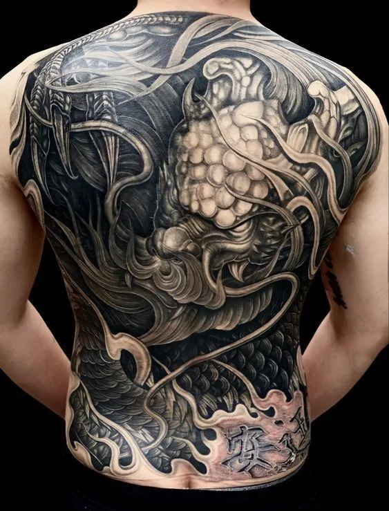 200+ hình xăm đầu rồng bích lưng, kín bụng cực chất - Genztattoo