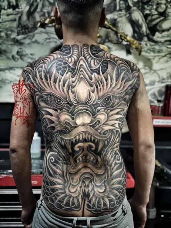 200+ hình xăm đầu rồng bích lưng, kín bụng cực chất - Genztattoo