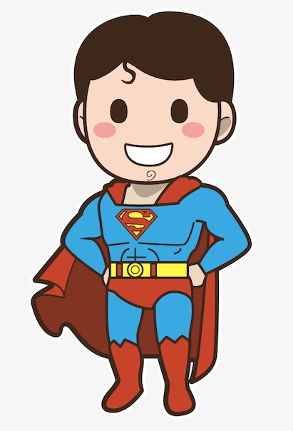 Chibi Siêu Nhân - Bức tranh siêu đẹp và dễ thương về Superman