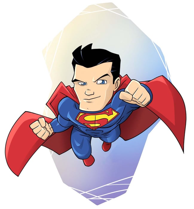 Chibi Siêu Nhân - Bức tranh siêu đẹp và dễ thương về Superman