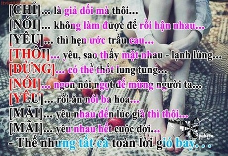 Hình ảnh buồn về tình yêu