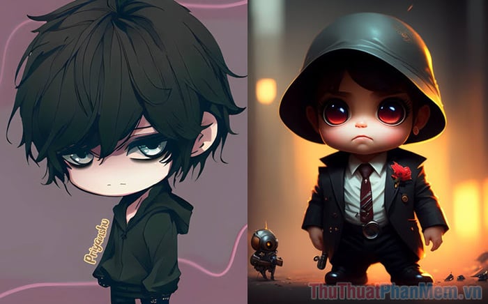 Bức tranh Chibi nam ngầu đẹp nhất