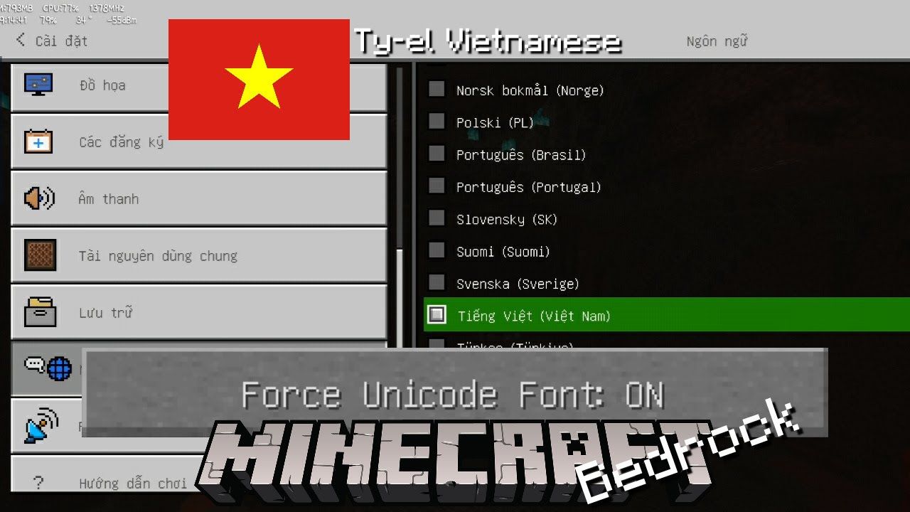 The Ty-el’s Vietnamese Language Pack (1.21, 1.20) – Minecraft PE Tiếng Việt